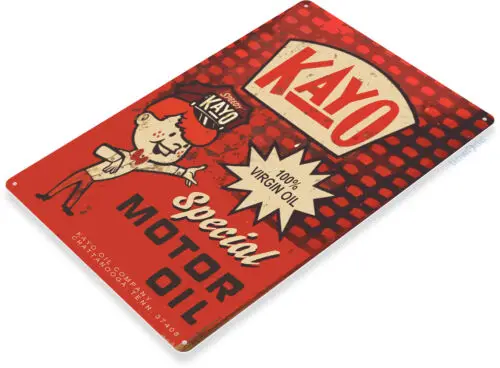 Kayo Motor Oil Gas Station Logo Garage Service Retro Wall Decor Metal Tin Sign