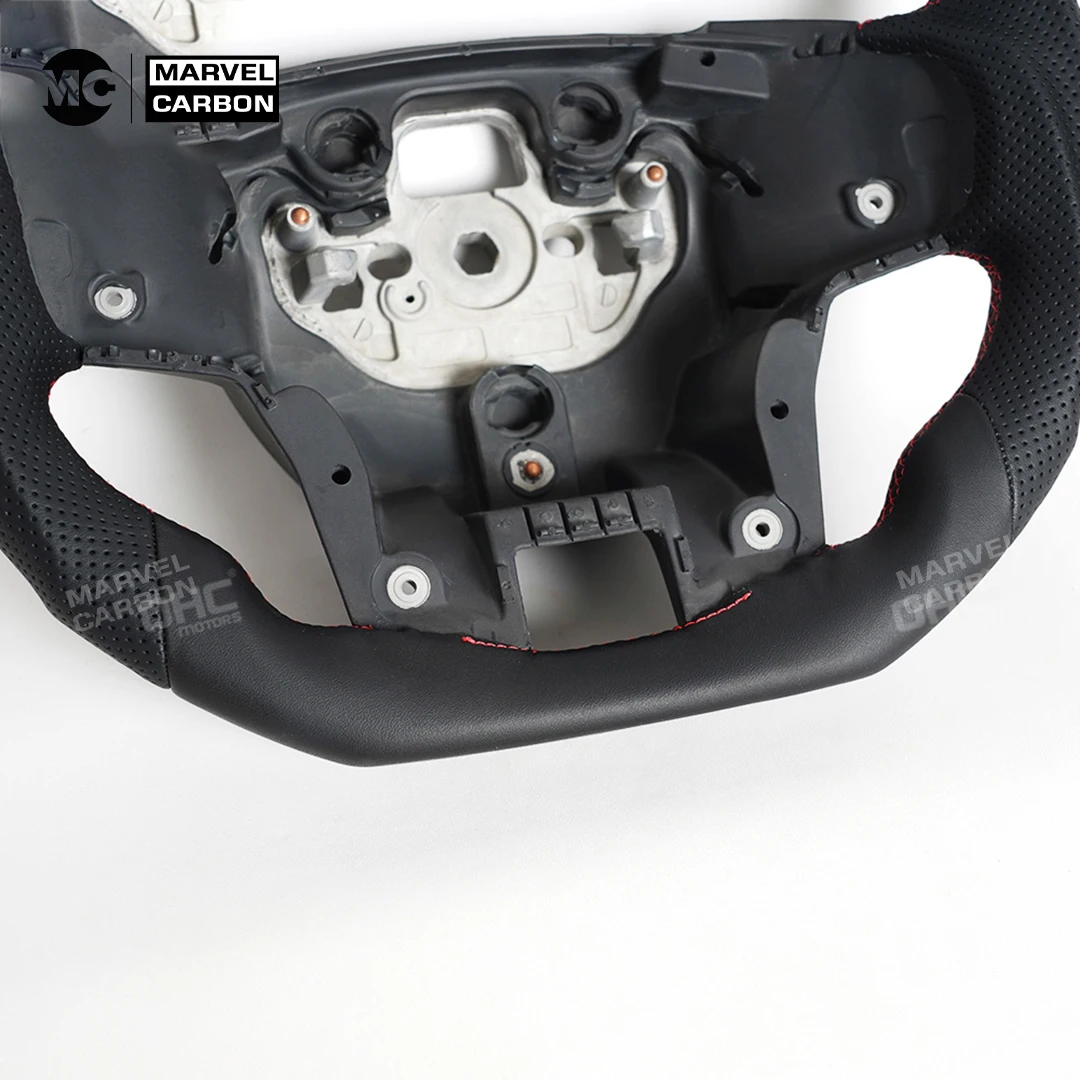 Full leather steering wheel Customized Steering Wheel For Ford Ranger Everest 2016 - 2020 Customized Steering Wheel