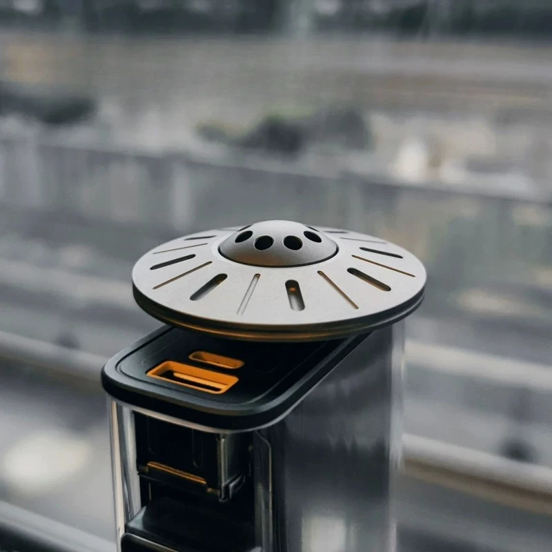 UFO mini flying saucer advanced mechanical metal fingertip finger gyroscope black technology toy stress relief gadget edc