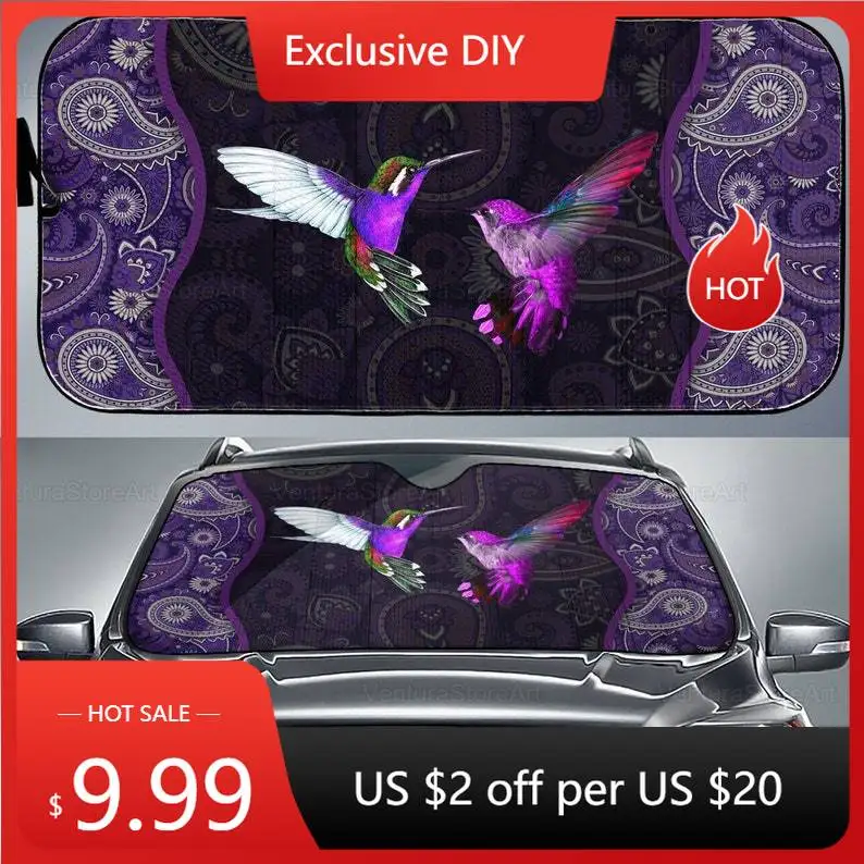 

Hummingbird Car Sunshade, Hummingbird Car Decor, Hummingbird Lover, Car Accessories, Couple Bird Car Sunshade, Gift For Her LNG1