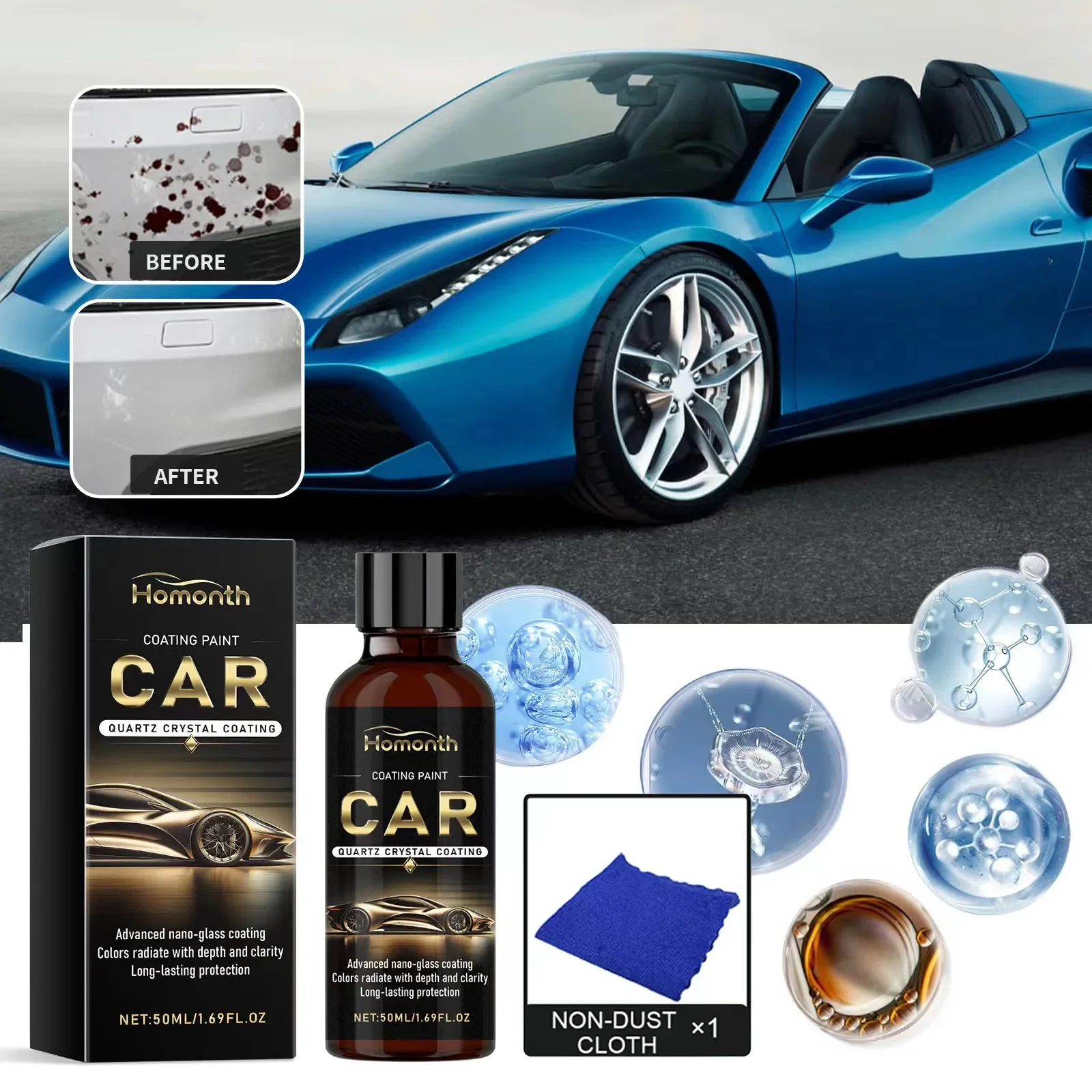 

Car Ceramic Nano Coating Liquid Coatin Crystal Hydrophobic Layer Polishing Paint Agent Car Polish Nanos Coatings