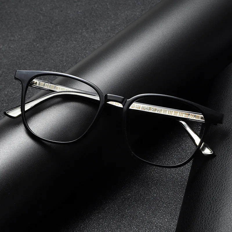 

Fashion Leisure Acetate Fiber Insert Material Glasses Frame Men Women Anti Blue Light Optical Prescription Customized Eyeglasses