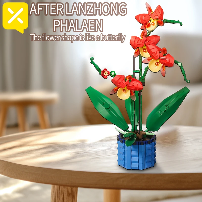 ToylinX 582pcs Flower Bouquet Building Sets,Artificial Flowers,Unique Decoration Home,Botanical Collection for Halloween Gifts