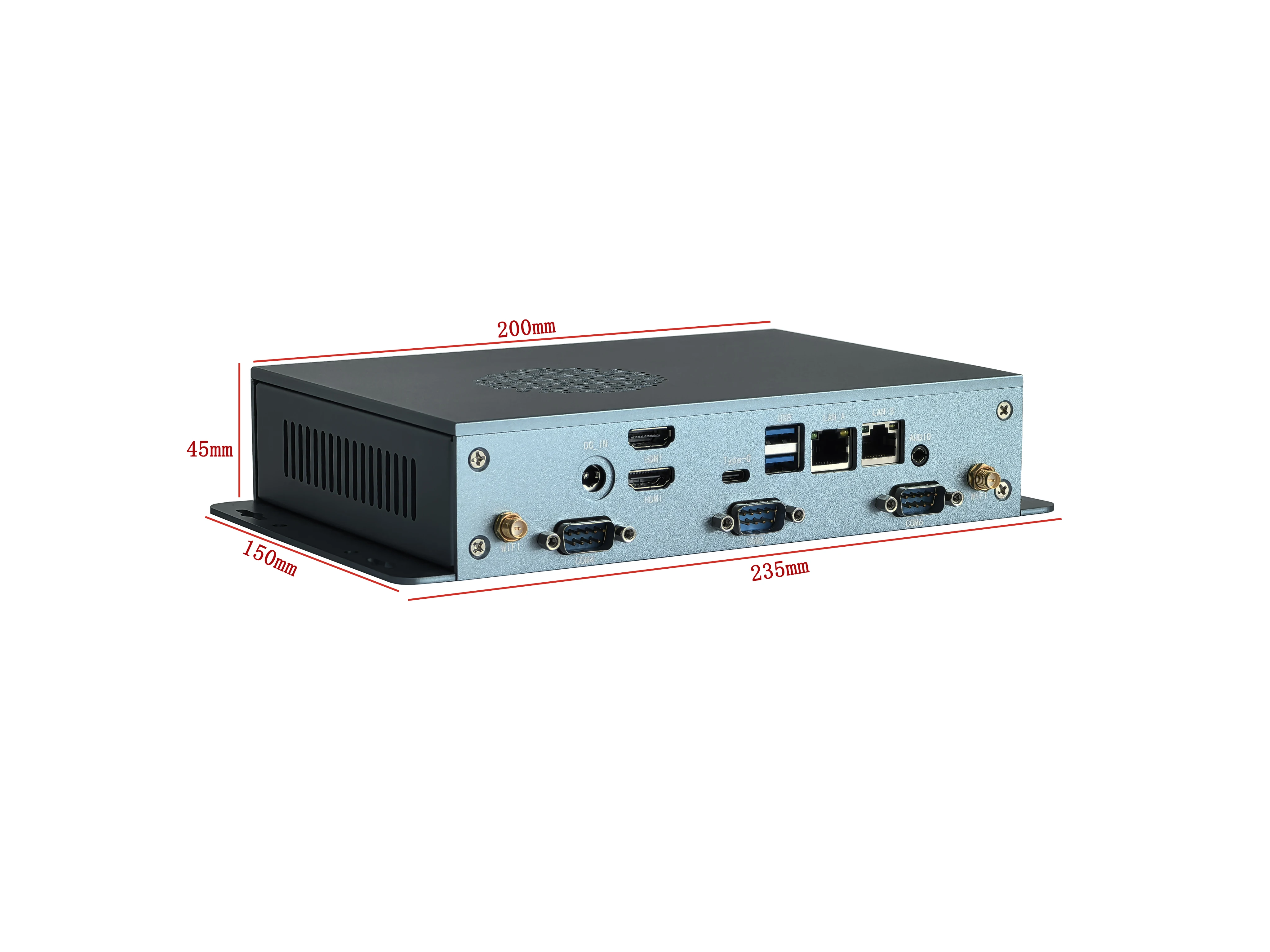 M128 Mini PC  Alder Lake 12th Gen I7 Single DDR4 Max 32G 12V~24V Wide Voltage Power Supply