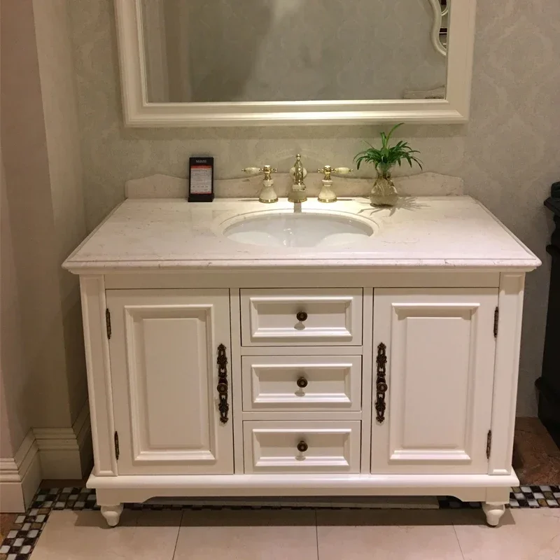 

American Bathroom Cabinet Combination Oak Floor To Ceiling Washbasin Toilet Bathroom Toilet, Rock Board Bathroom Basin