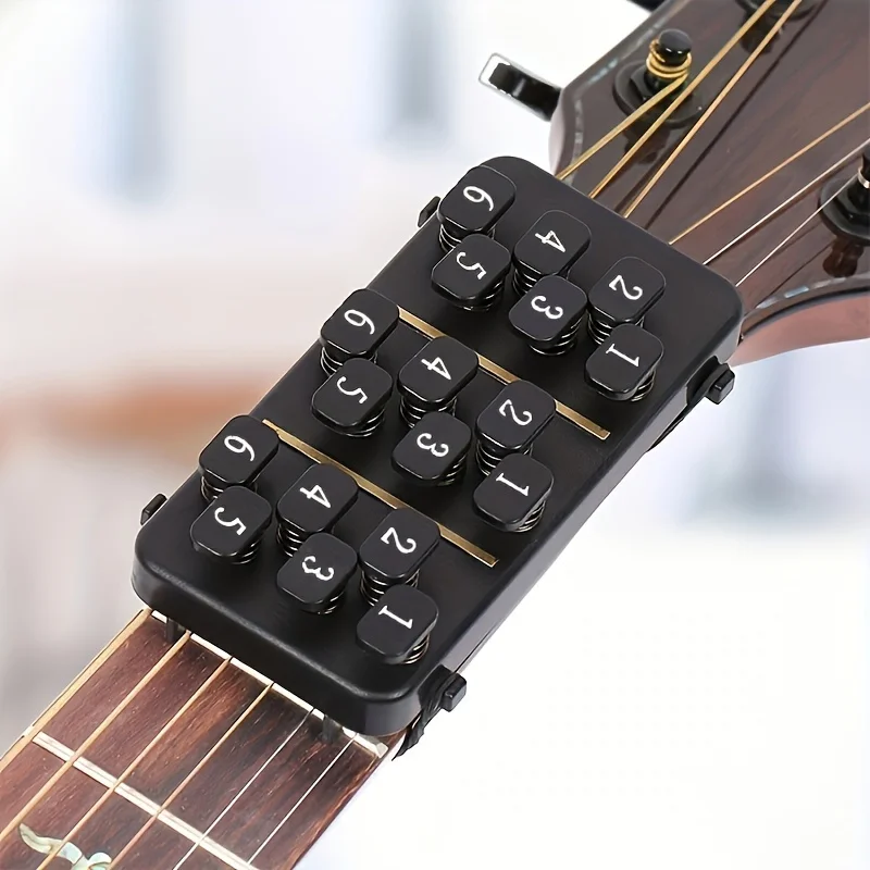 

Durable Guitar Chord Trainer With 18 Buttons Folk Guitar Chords Practice Assist Tool Learning System Assist For Adults Children