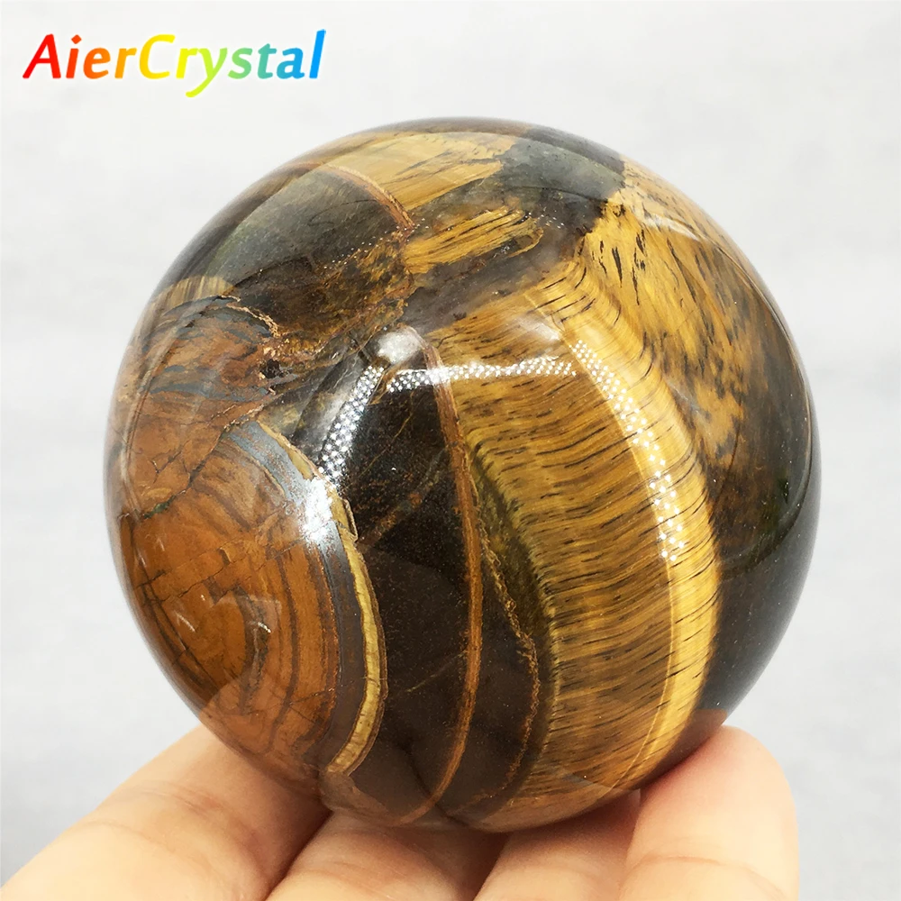 Natural Crystal Tiger Eye Ball Quartz Massage Polished Spheres Reiki Healing Exquisite Room Decor Rock Ball Souvenirs Gift