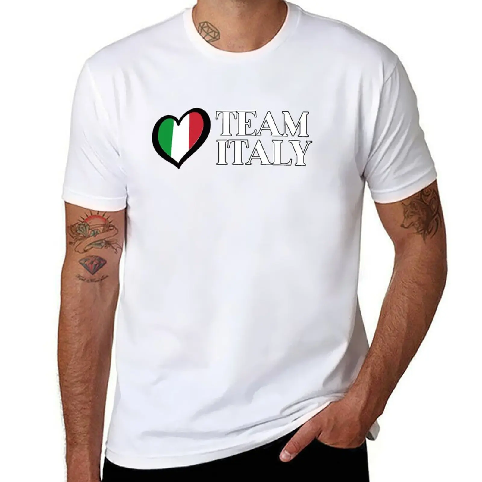 

Team Italy - Eurovision T-Shirt cotton tshirt 100% t shirt man luxury funny t shirts cotton T-shirt
