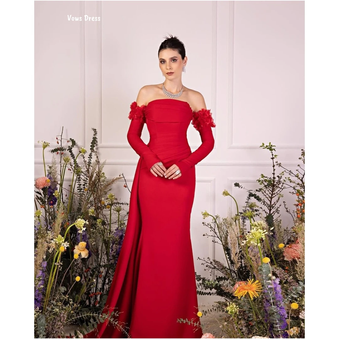 Vows jupe queue de poisson robes de bal 2025 luxe femmes Robe de soirée élégante rouge sur mesure Robe de soirée bustier tubulaire Robe de soirée