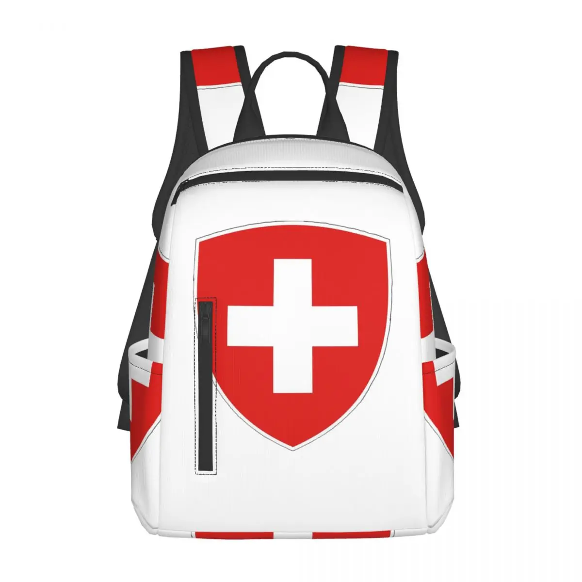 

Рюкзак с изображением флага Швейцарии, вместительный, для детей, школьный рюкзак, сумка через плечо для мужчин и женщин