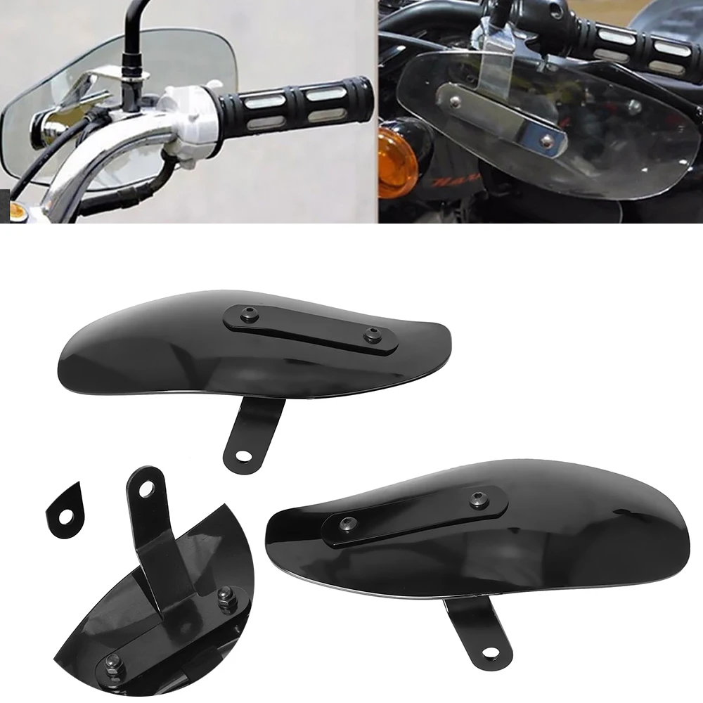 For Harley Honda Yamaha Suzuki Chopper Motorcycle Hand Guard Cold Wind Deflector Shield Hand Protector Shield Falling Protection