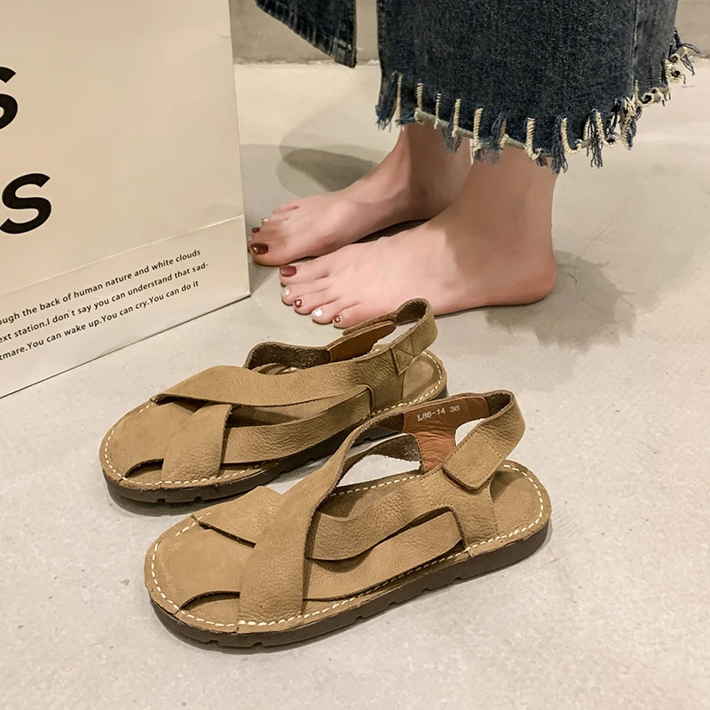 

New Women Sandals Summer Open Toe Women's Shoes Flat Sandals for Women Non-Slip Comfortable Lightweight Walking Sandals