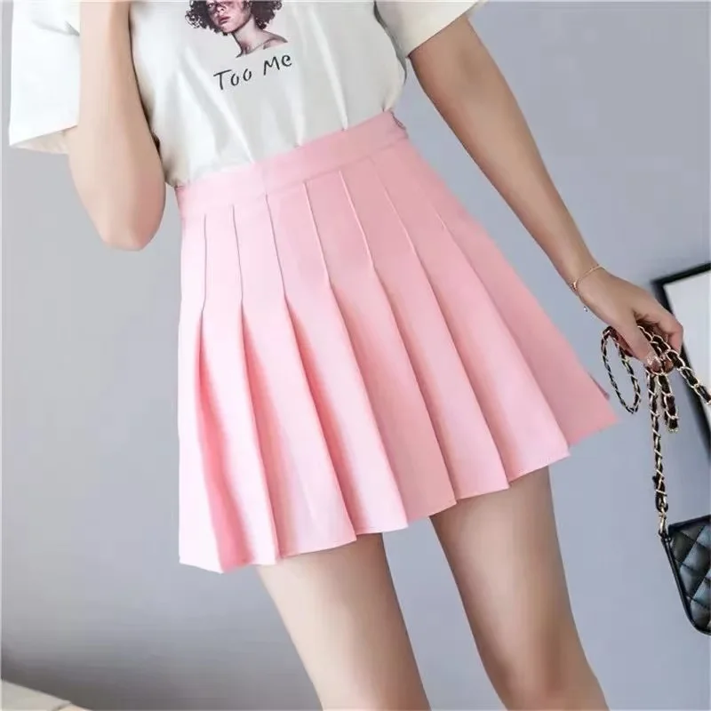 Mode coréenne Shorts jupe femmes taille haute Sexy Mini jupes pour dames bureau dame porter plissé Kawaii jupe femme