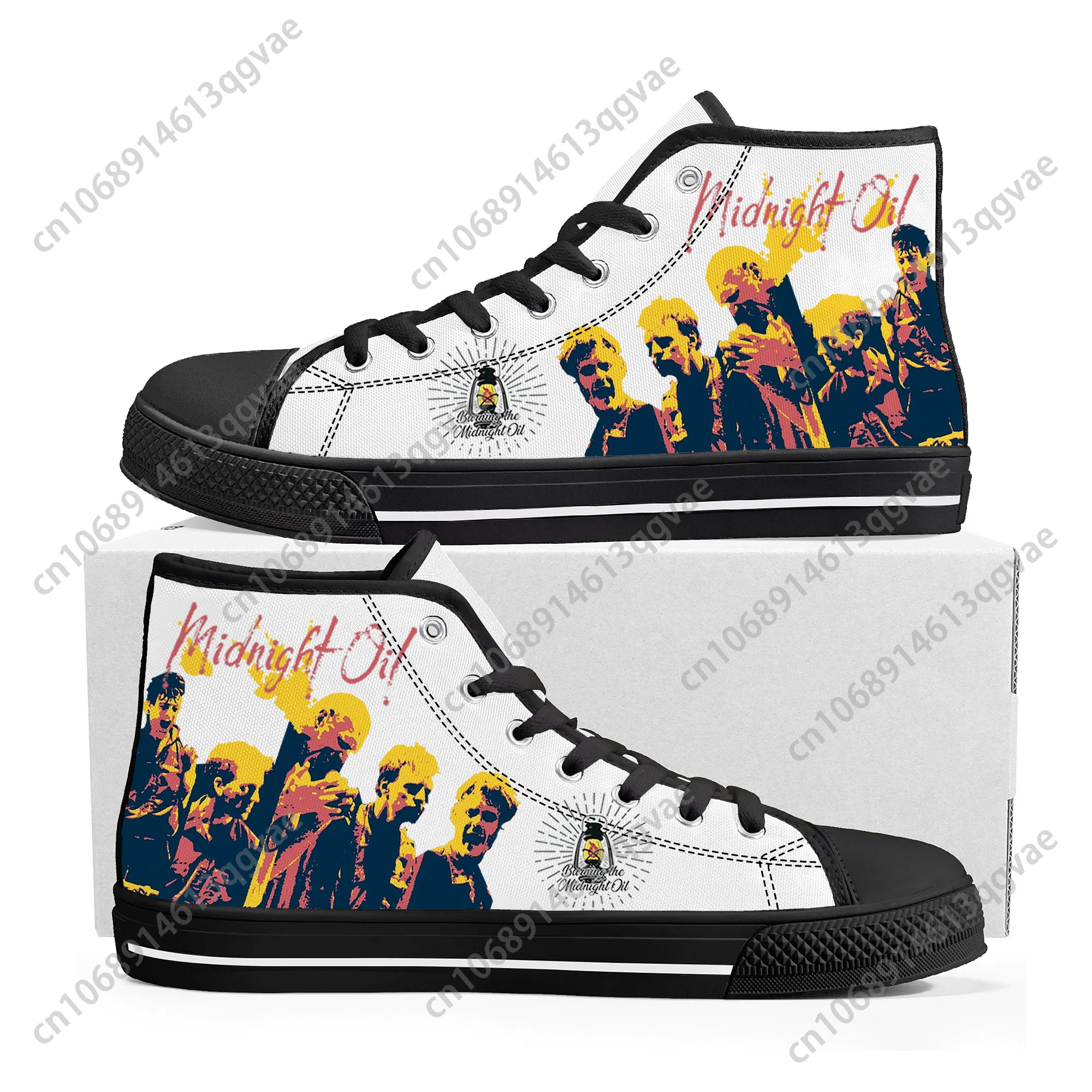 Midnight Oil Australian Rock Band Diesel and Dust Famous High Top Sneakers Mens Womens Teenager Canvas Sneaker Customize Shoe