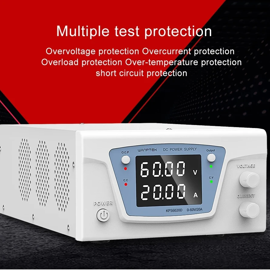

KPS6030D Fast Response DC Regulated Supply 60V 30A with PWM Modulation for R&D School Testing