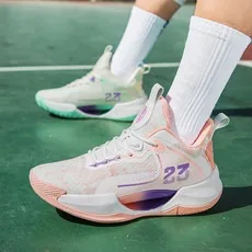 

2025 мужские и женские баскетбольные кроссовки, легкие, дышащие, амортизирующие, противоскользящие, повседневная тренировочная спортивная обувь 36-45