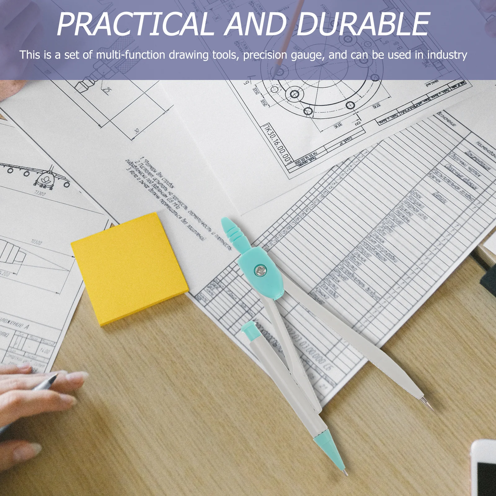 4 مجموعات من بوصلات الهندسة، أدوات مكتبية للطلاب، مستلزمات مدرسية، مواد عالية الجودة، لوحة ناعمة، محمولة خفيفة الوزن #5