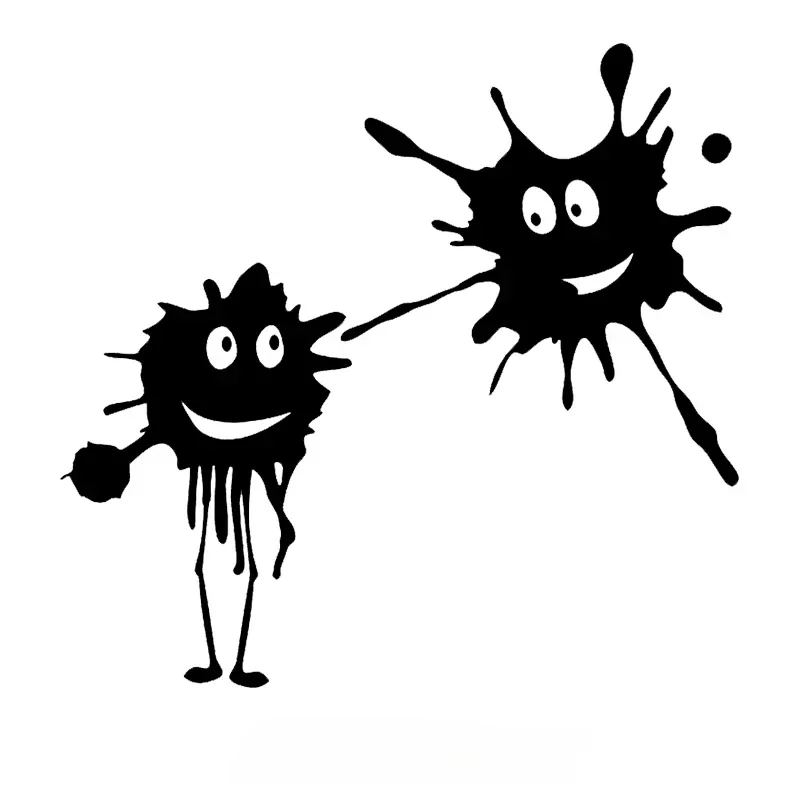 

Humorous Merry Blots Car Stickers - Durable Vinyl Decals for Auto/Truck - White/Black Funny Design Car Decoration