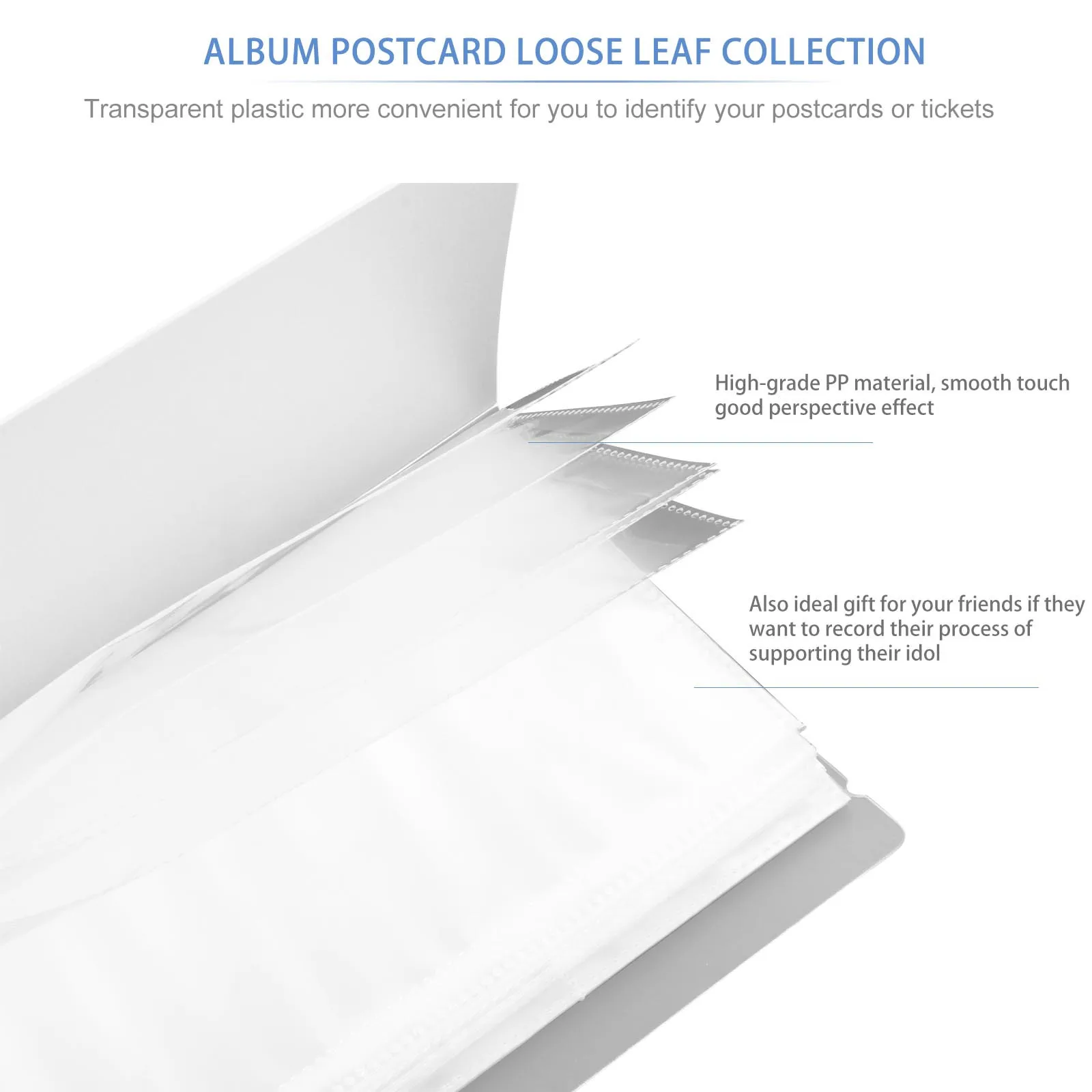 

1Pcs Creative Transparent Postcard Storage Album Cards Tickets Collector High-Grade PP Material Smooth Touch Sturdy Protection