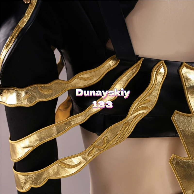 مجموعة أزياء Synex Path to Nowhere التأثيرية من الجلد اللامع مع ملابس حفلات الهالوين بشرابة #5