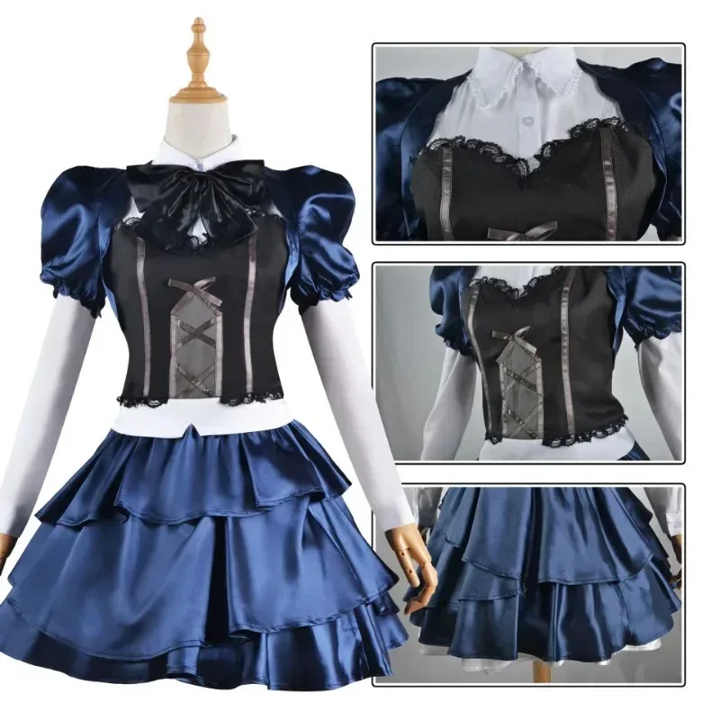 

Аниме Love Chunibyo Other Delusions Takanashi Rikka Костюм Полный комплект Платье для косплея Головной убор Маска для глаз Реквизит Access4;v'5,f;6.j;8'