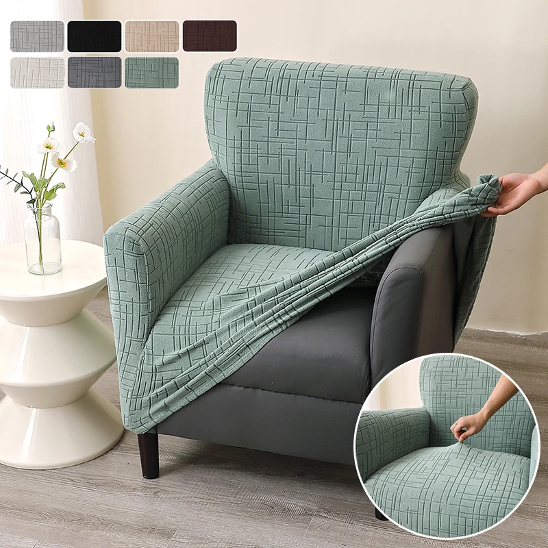 1pc Jacquard Club Stuhl Abdeckung ElasticTub Sessel Schonbezug Spandex Staub-proof Einzel Sofa Schonbezug für Wohnzimmer bar Hotel