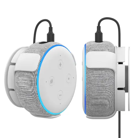 एलेक्सा स्पीकर वॉल माउंट होल्डर अमेज़न ई चो डॉट तीसरी पीढ़ी के स्मार्ट होम स्पीकर के लिए बिल्ट-इन केबल प्रबंधन 8 best sales एलेक्सा इको डॉट 3 - №7