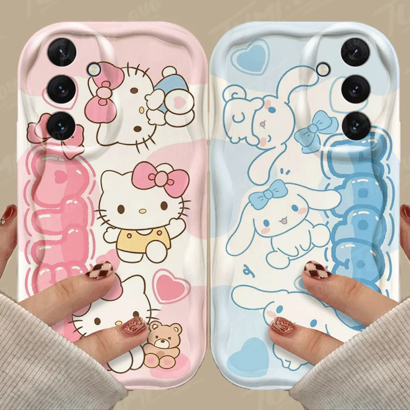 Cute Sanrio Hello Kitty Soft Silicone Phone Case For Samsung Galaxy A53 A54 A34 A14 A24 A13 A23 A33 A73 A15 A05 A05S A71 Cover