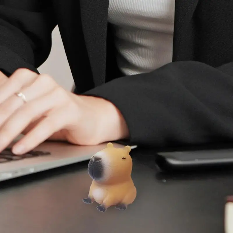 Capybara Fidget Toys Soft Capybara Toys Cute Quick Rebound Toys Anti Stress Cartoon Animal Fidget Toys For Stress Relief