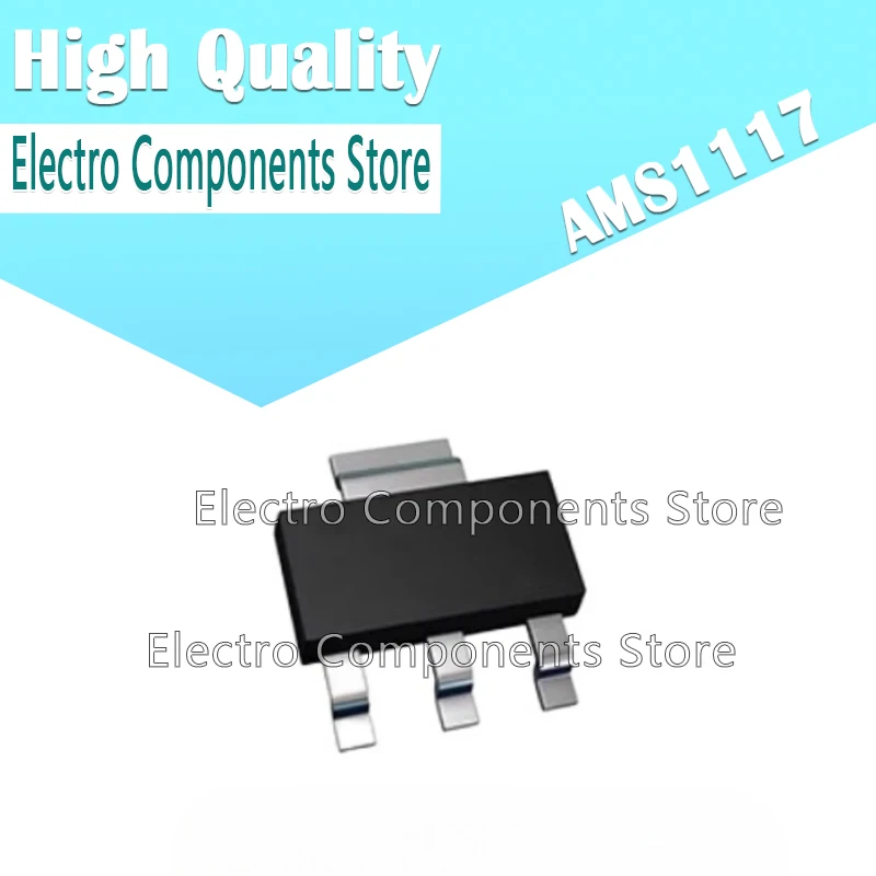 10Pcs AMS1117 3V3 AMS1117-1.2 AMS1117-1.5 AMS1117-1.8 AMS1117-2.5 AMS1117-3.3 AMS1117-5.0 AMS1117-ADJ SOT223 Voltage Rugulator