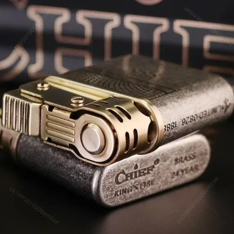 

2026 CHIEF Ветрозащитная зажигалка с изображением Национального короля и объемным рельефом, подарочная зажигалка-гаджет для мужчин
