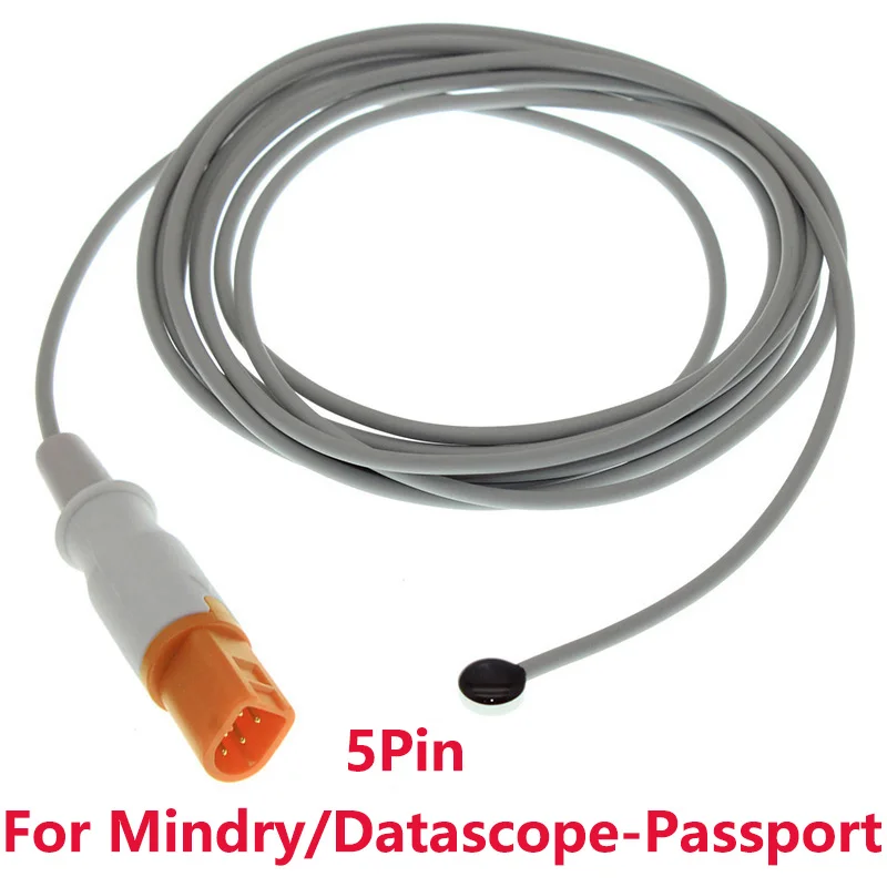 5Pin Compatible Mindry/Datascope-Passport V/V12/21 Monitor Temperature Probe,Adult/Paediatric-Skin/Cavity/Esophageal/Rectal.