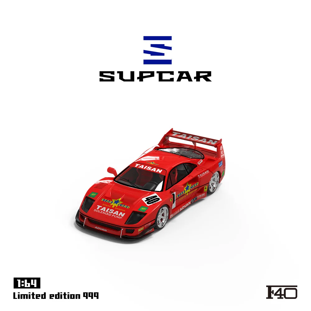Przedsprzedaż *SC 1:64 F40- Red No. Model ze stopu 40