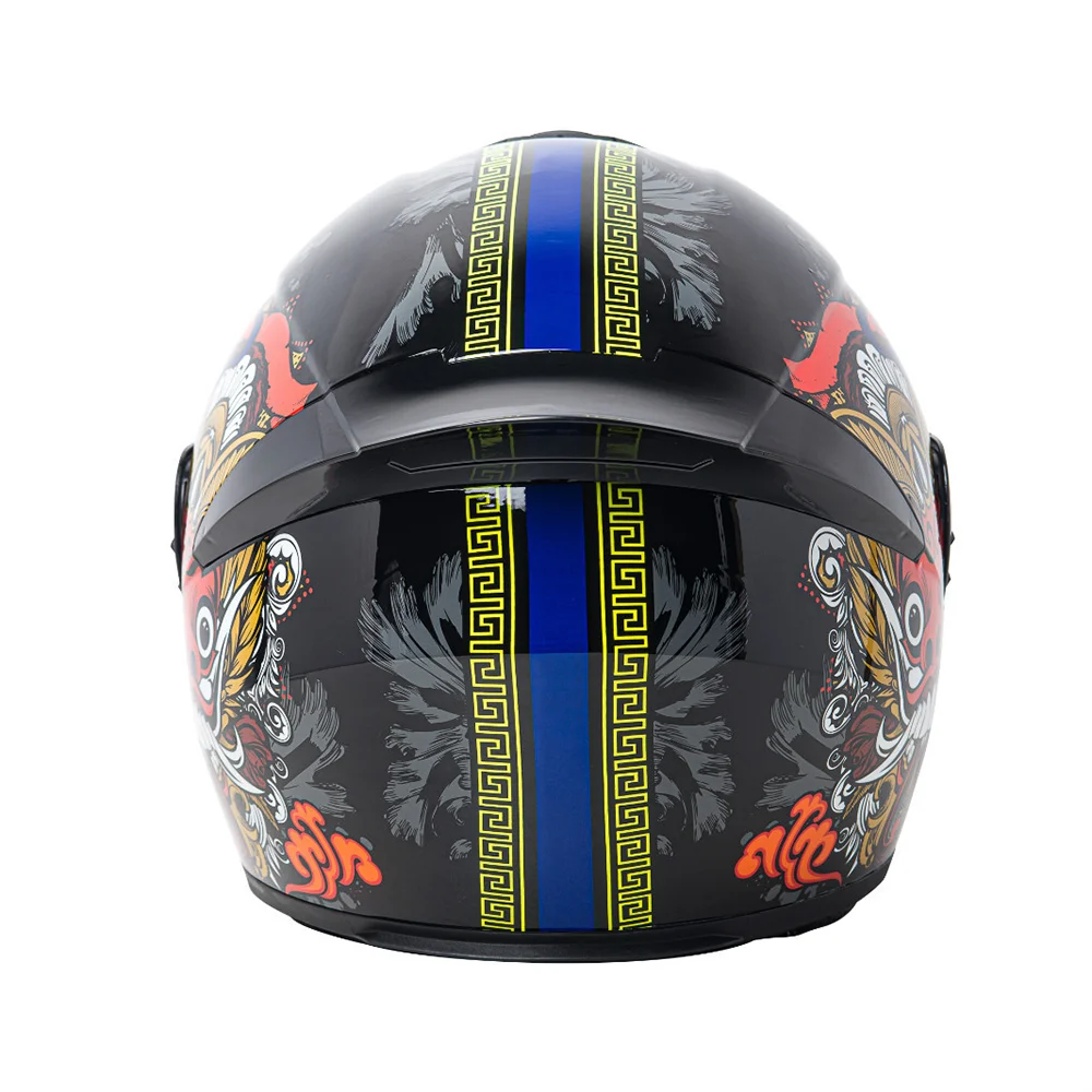 Casco de motocicleta Dot Cruise Retro Motocross Casco de cara completa hombres y mujeres Casco para las cuatro estaciones Casco de montar Casco Capacete