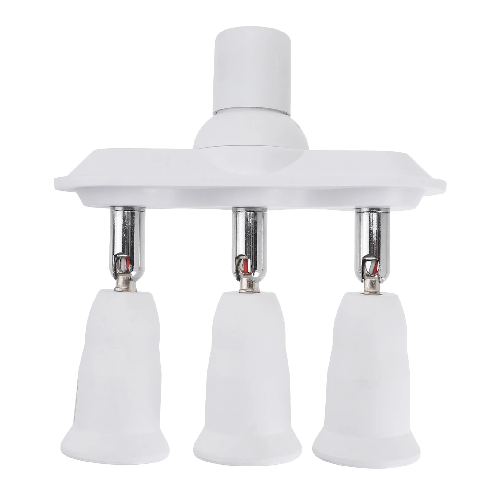 

E27 Light Socket 3-head Lampholder White Color Easy Install Standard Base Conversion Accessory Household Lamp Holder Lighting