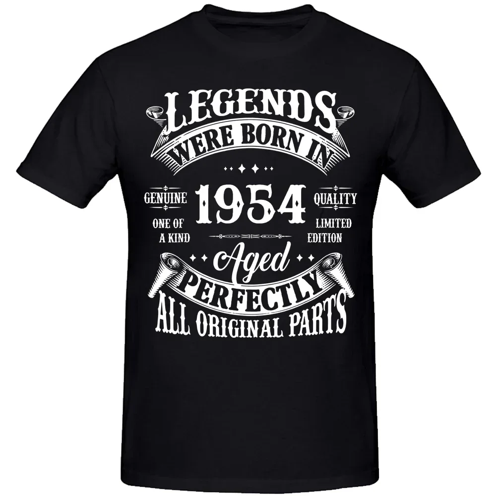 Mens Clothing 70th Birthday Vintage Legends Born In 1954 70 Years Old T Shirt Streetwear Short Sleeve Gifts Summer Style T-shirt