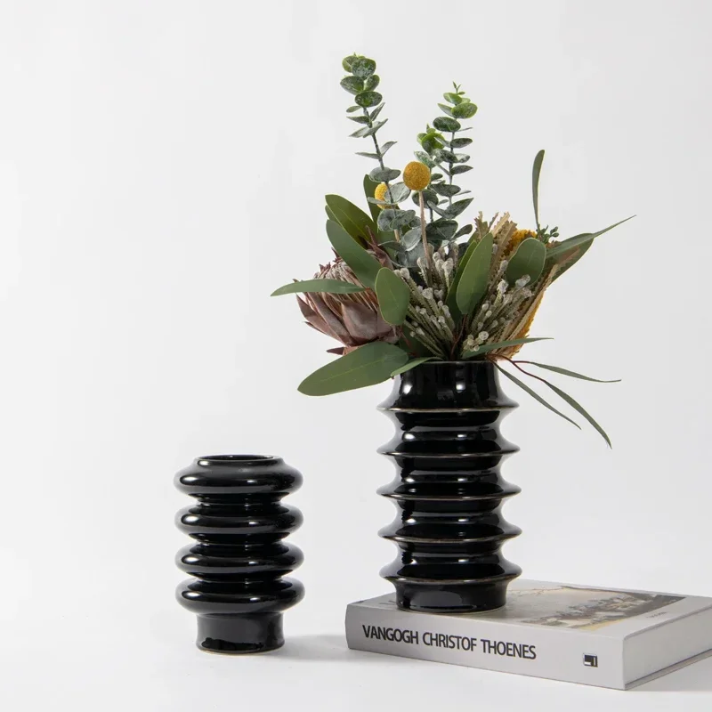 

Creative Abstract Art Ceramic Vase Modern Nordic Shaped Desktop Floral Decoration Dried Flower Arrangement Accessories