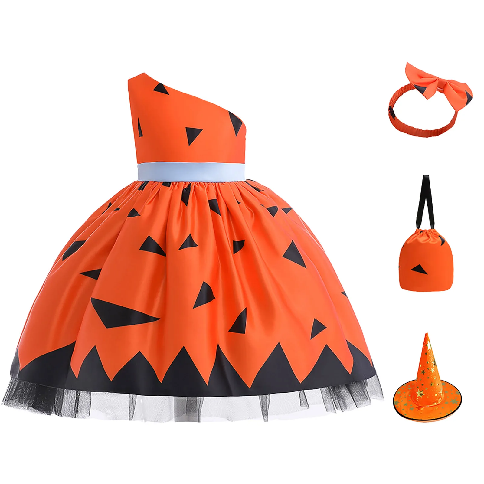 

Платье в стиле ретро для маленьких девочек, юбка, удобное мягкое модное детское платье принцессы с принтом на Хэллоуин для маленьких девочек на день рождения