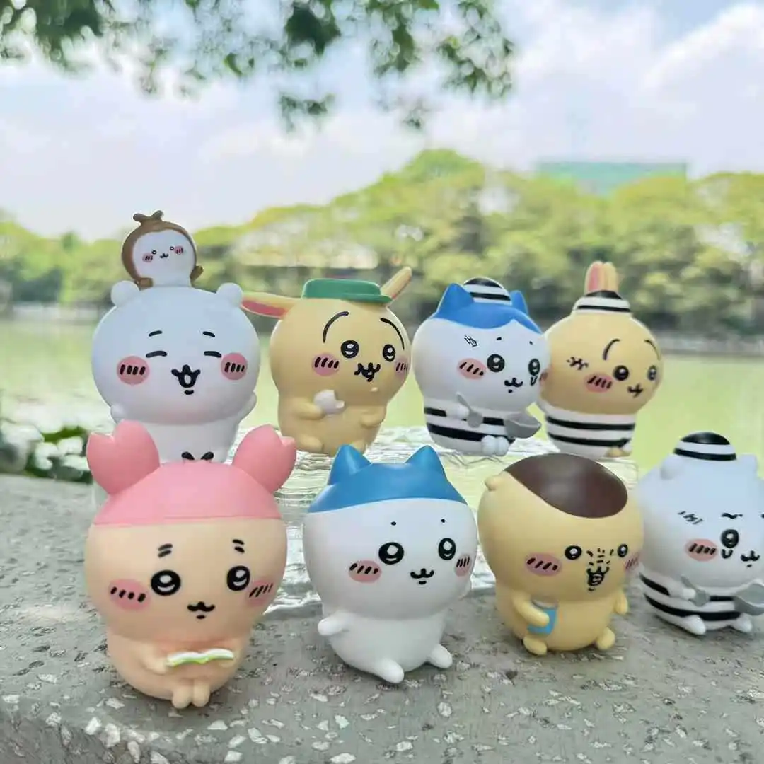 Japanese Anime Chiikawa Mini Figurine Capsule Toy Blind Box Cute Prisoner Hachiware Usagi Kurimanju Action Figure Desk Decor - view 3
