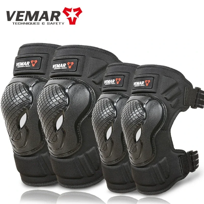 4 PCS/Set Vemar Motorcycle Knee Guards Elbow Pads MTB BMX Guards Adult M-L Safety Protection Motocross Protective Kneepads