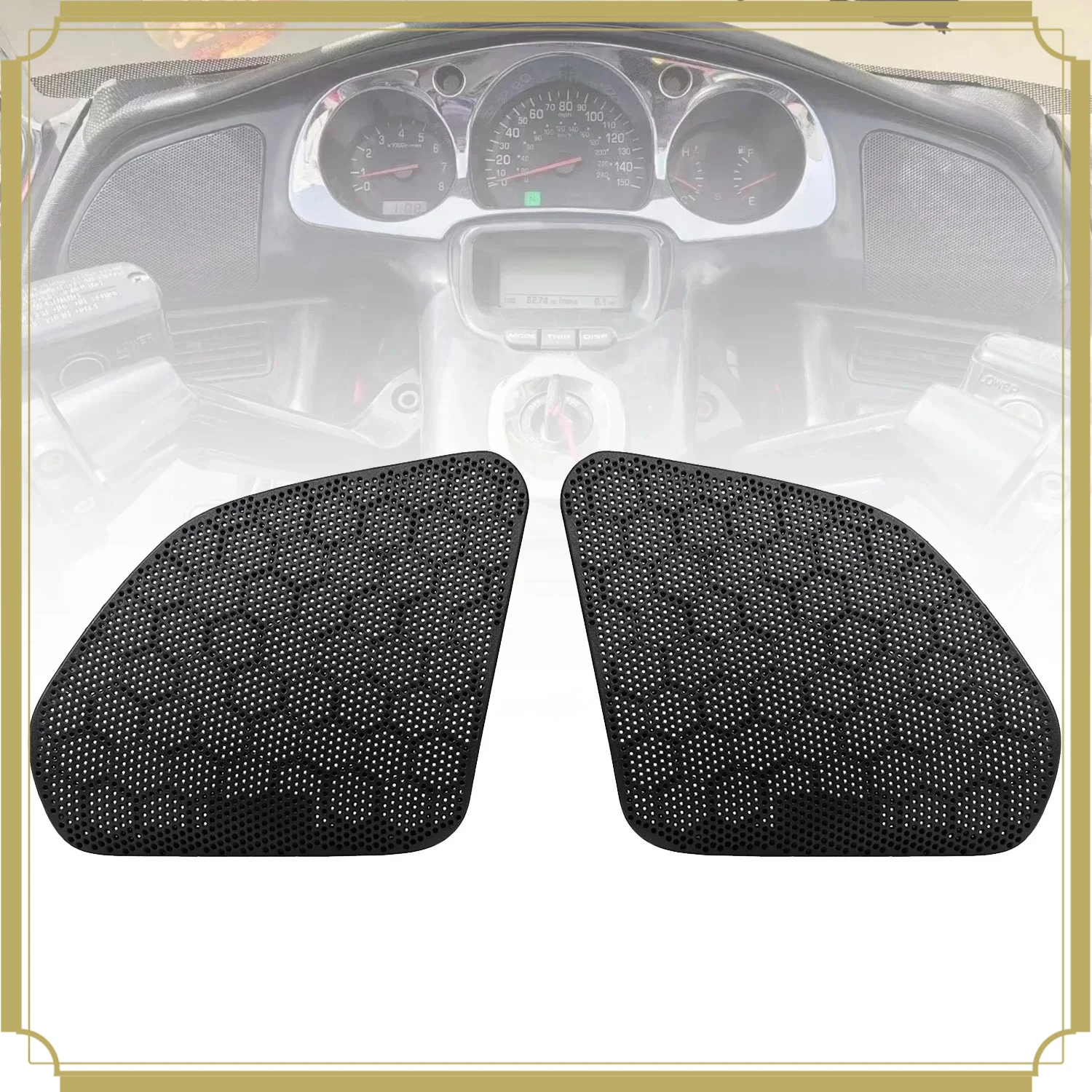 

Motorcycle Front Left Right Speaker Guard Cover Black For Honda Goldwing GL1800 Gold Wing GL 1800 2001-2005