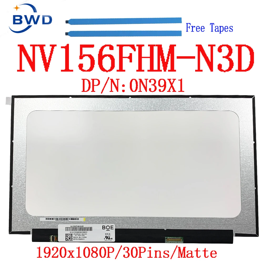 Dp/N 0T1WD3 0PN8P2 0N39X1 Voor Dell G3 15 3590 Inspiron 5501 5502 7580 7570 NV156FHM-N3D Ips Lcd-scherm display 30 Pin