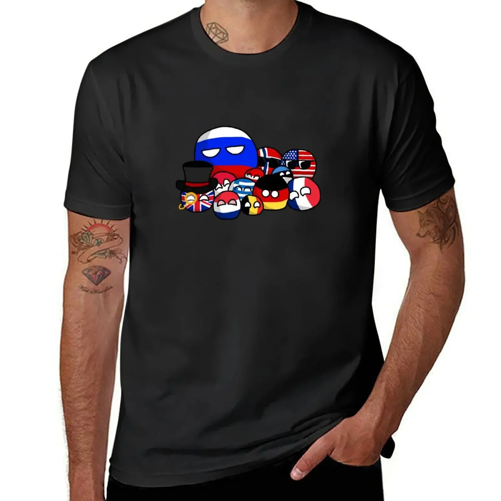 

Countryballs Jersey DMN design T-Shirt anime t shirts quick-drying baggy shirts sweat shirts, men