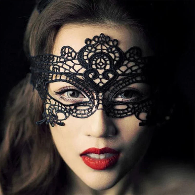 

2024 Hollow Lace Masquerade Face Mask Sexy Cosplay Prom Party Props Costume Halloween Masquerade Mask Nightclub Queen Eye Mask