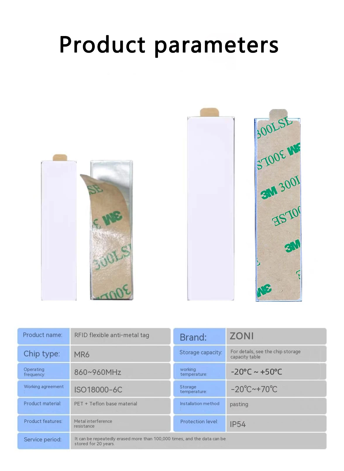 10 pz RFID UHF Tag Anti-metallo Etichetta elettronica flessibile 860-960 MHz EPC Class1 Gen2 Asset e gestione degli oggetti di alta qualità