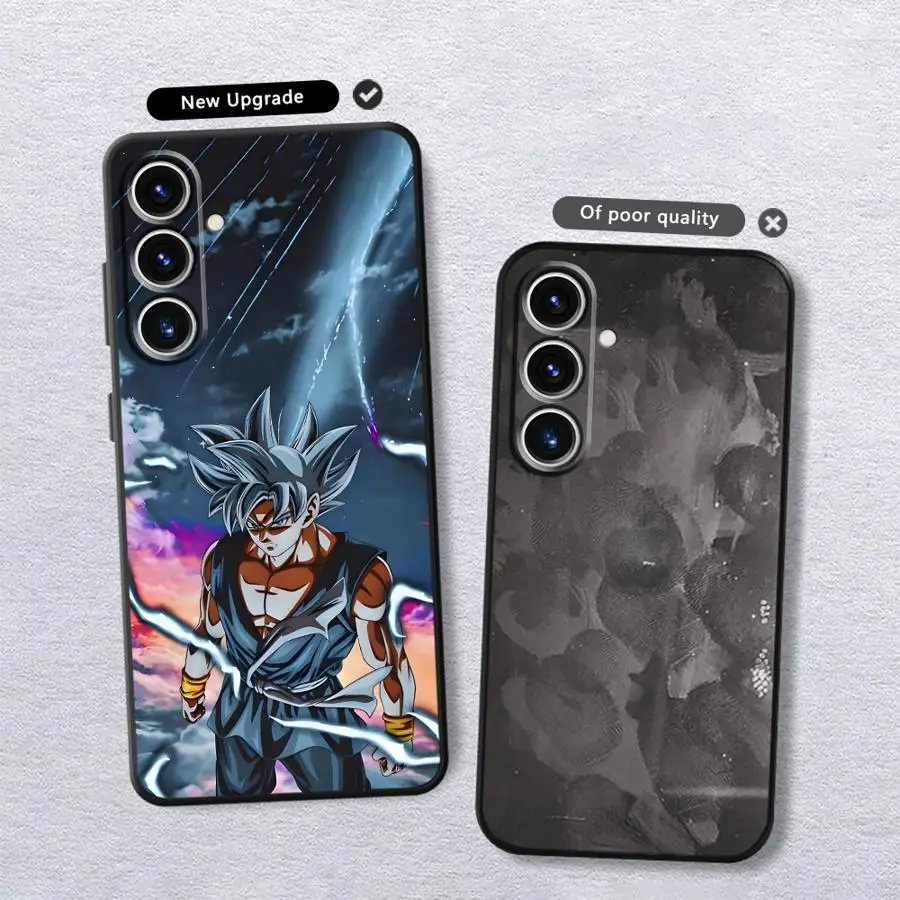 Dragon Ball Moda Goku Preto Macio Capa de Telefone para Samsung Galaxy A26 A72 A36 A23 A53 A25 A71 A51 A73 A35 A22 A52 A24 A55