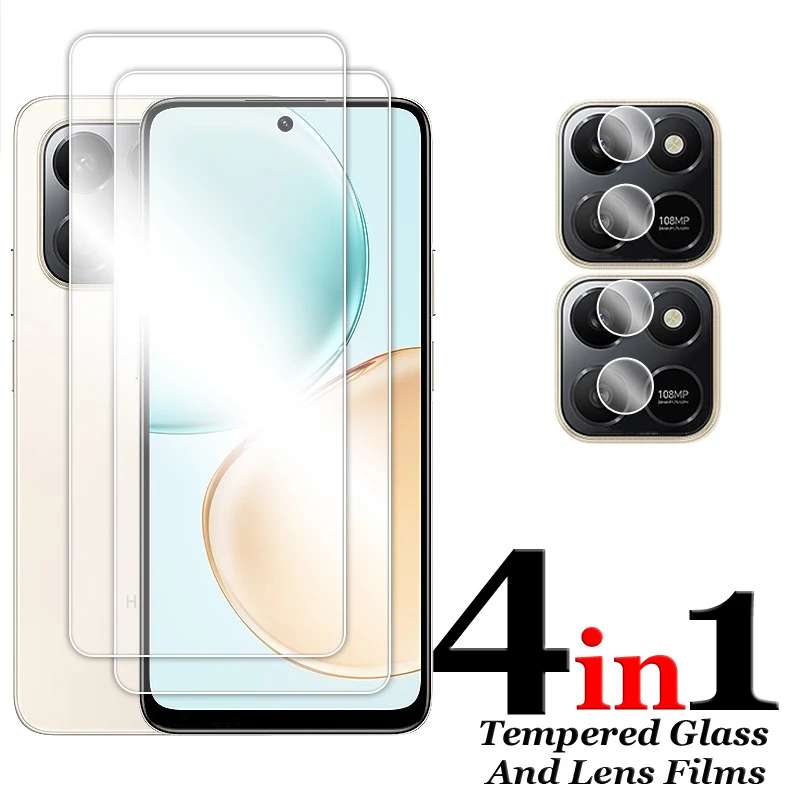 For Honor X7d Glass Full Glue Clear Screen Protector For Honor X7d 4G 5G Tempered Glass For Honor X7d 5G 4G Lens Film