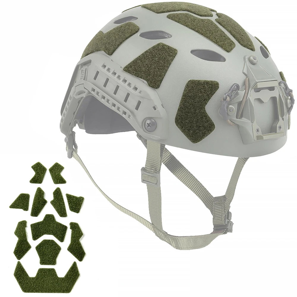 11Pcs Super High Cut Tactical FAST Helmet Magic Helmet Patches Hook Loop Fastener Sticky Helmet Accessories