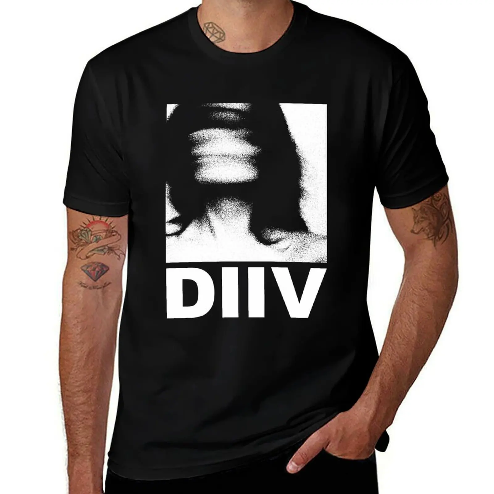 

Diiv fanart T-Shirt vintage Short sleeve tee cotton graphic tees customs design your own sweat shirts, men