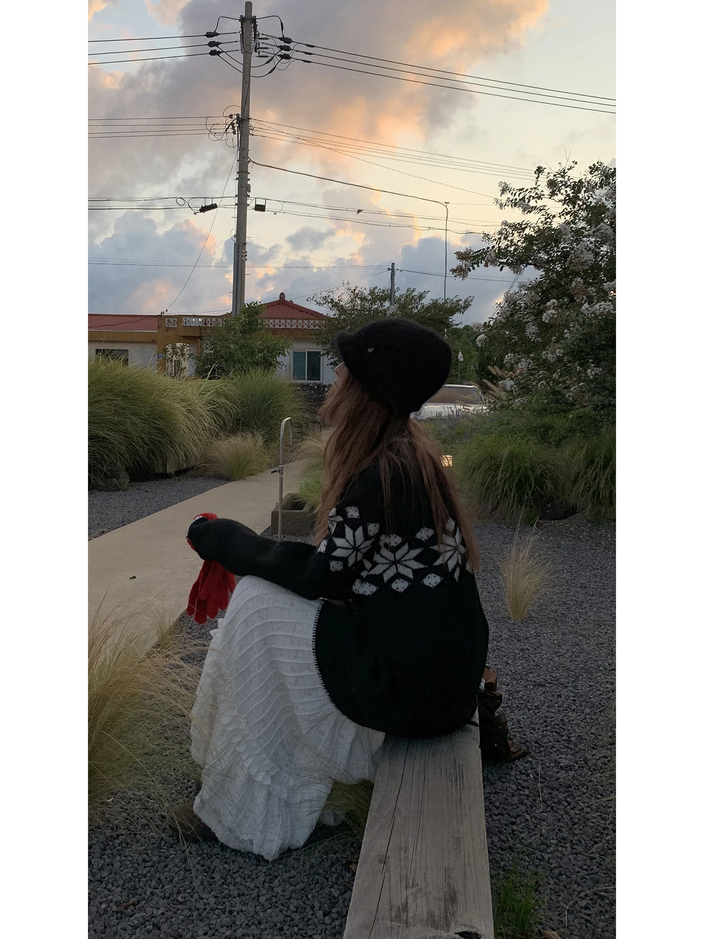 

Loose Women's Bla Knitted Sweater Autumn Winter Lazy High-End Fair Isle Top Comfortable Straight Tube ape Long Sve